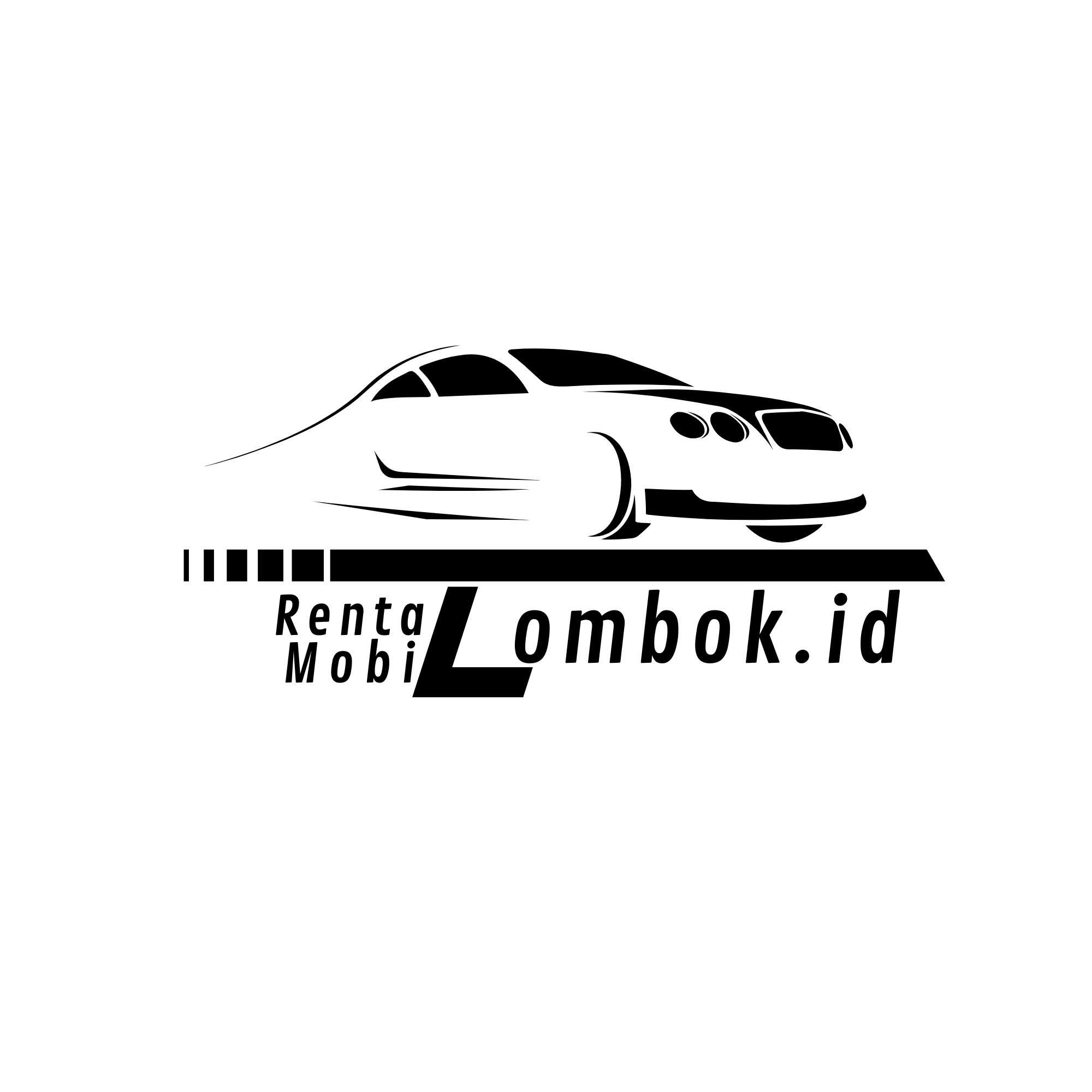 Black and White Car Rental Service Logo